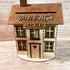 Kép 1/4 - Nászajándék gyűjtő ház, esküvői pénzgyűjtő ház, névre szólóan, dátummal, natúr-dióbarna színben