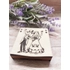 Kép 1/5 - Esküvői gyűrűtartó dobozka "Már férj és feleség" mintával