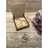Kép 2/2 - Esküvői gyűrűtartó dobozka, mandala mintával, szív alakú kivágással